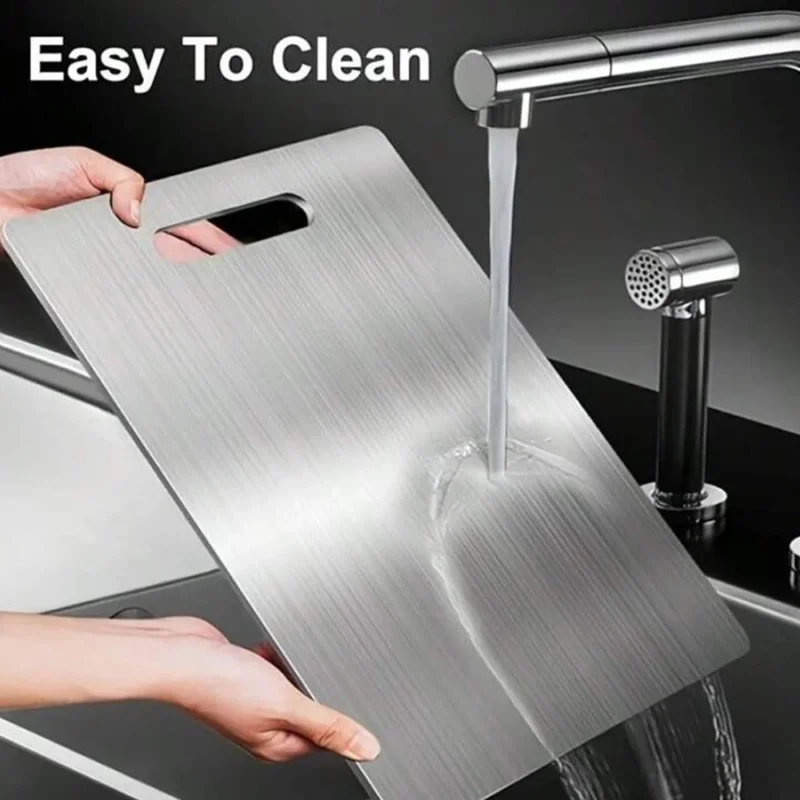 Tábua de Corte Aço Inox 304 Antibacteriana 46cm Profissional