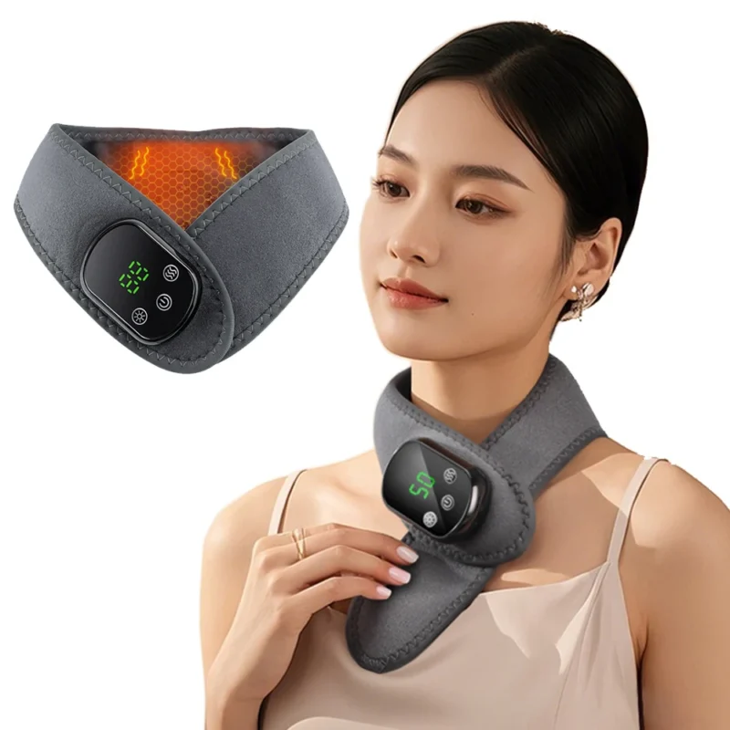 Massageador de Pescoço Sem Fio Aquecedor Térmico 5 Níveis